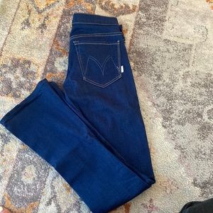 Mother, flare, dark wash denim, size 26, low rise, like new